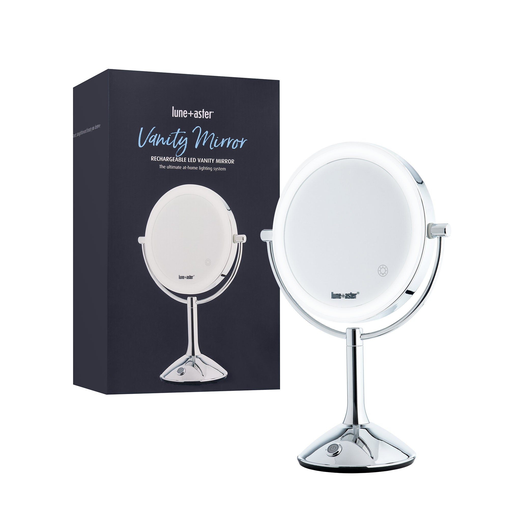 LED Vanity Mirror with Touch Control & Dimmable Lights - 10X Magnification for Makeup, Skincare & Grooming - Perfect for Bathroom, Bedroom & Dressing Table