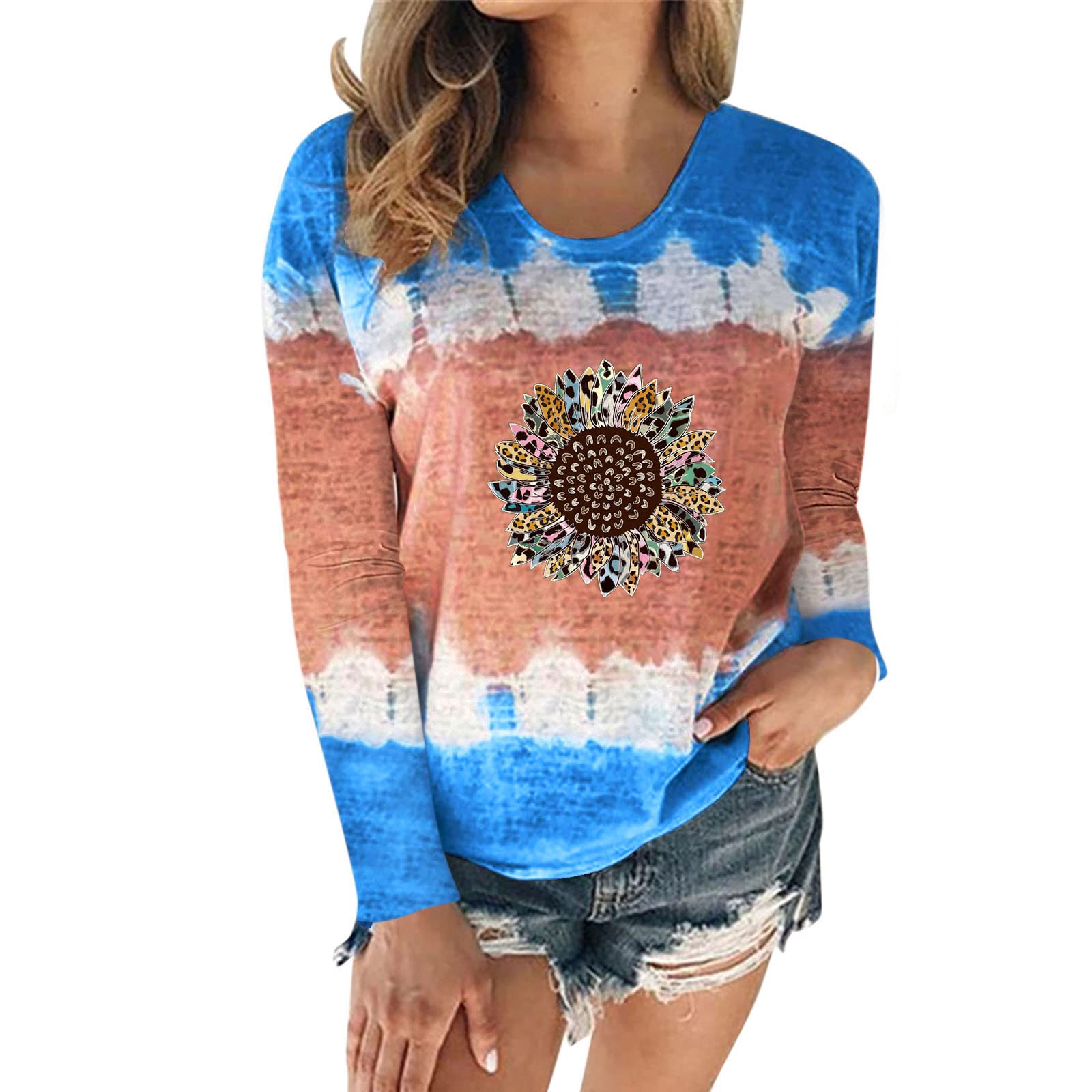 Women's Crewneck Long Sleeve Sweatshirts - Soft Casual Tunic Tops & Compression Shirts for Everyday Wear, Workout, and Layering