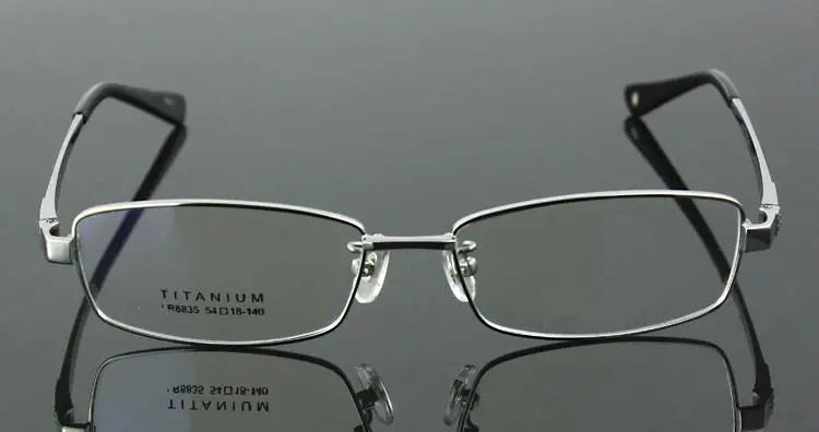 Brightzone Unisex Full Rim Square Titanium Eyeglasses Frame - Lightweight & Durable 71400 for Men & Women | Perfect for Reading, Working & Daily Wear