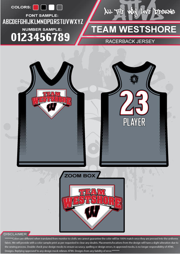 Team Westshore Racerback Jerseys - High Performance Women's Workout & Running Tops for Gym, Yoga & Sports
