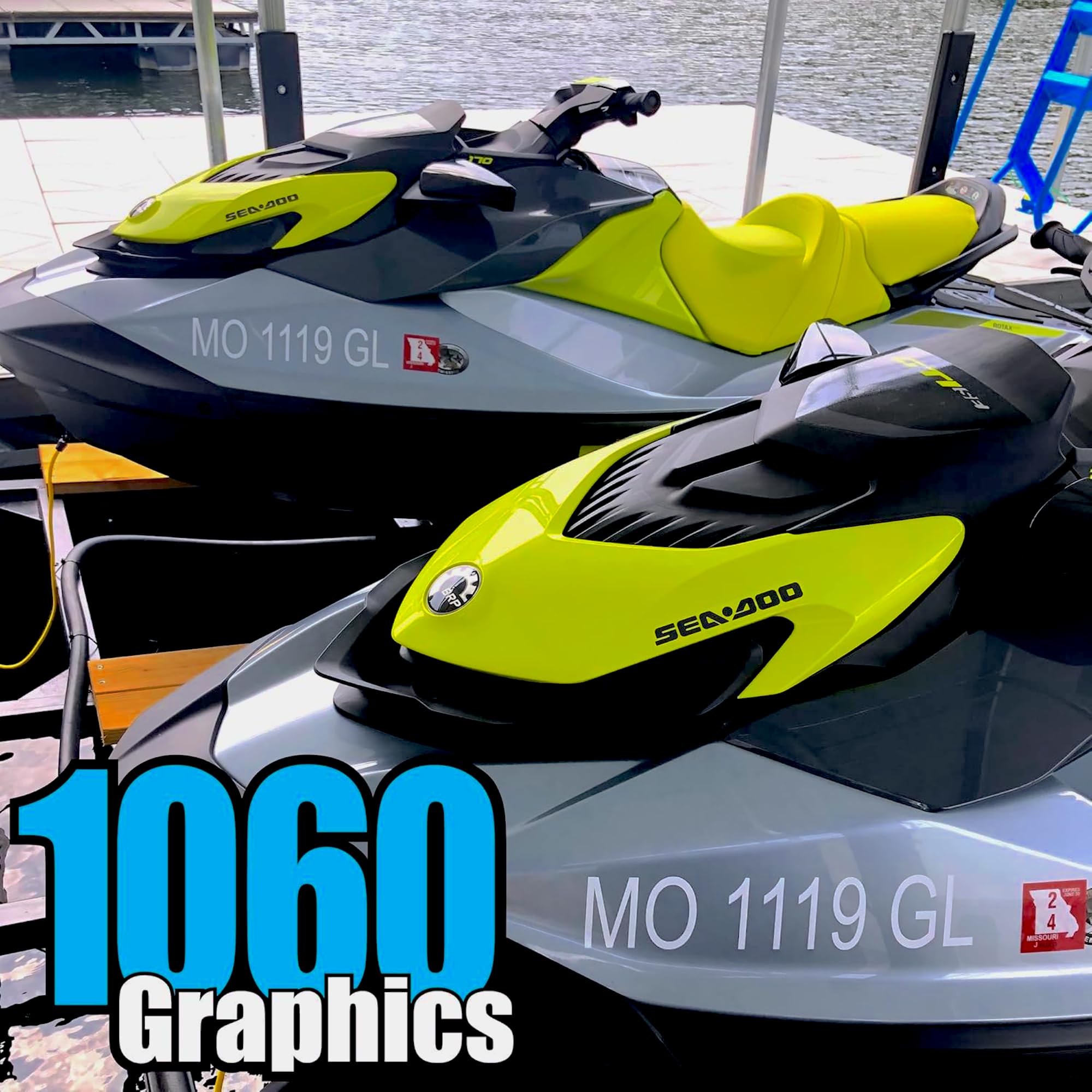 Custom 1060 Graphics Boat Registration Numbers & Letters - 2 Sets of Durable Marine Vinyl Sticker Decals for Boats, Yachts & Watercraft | Perfect for Hull Identification & Personalization