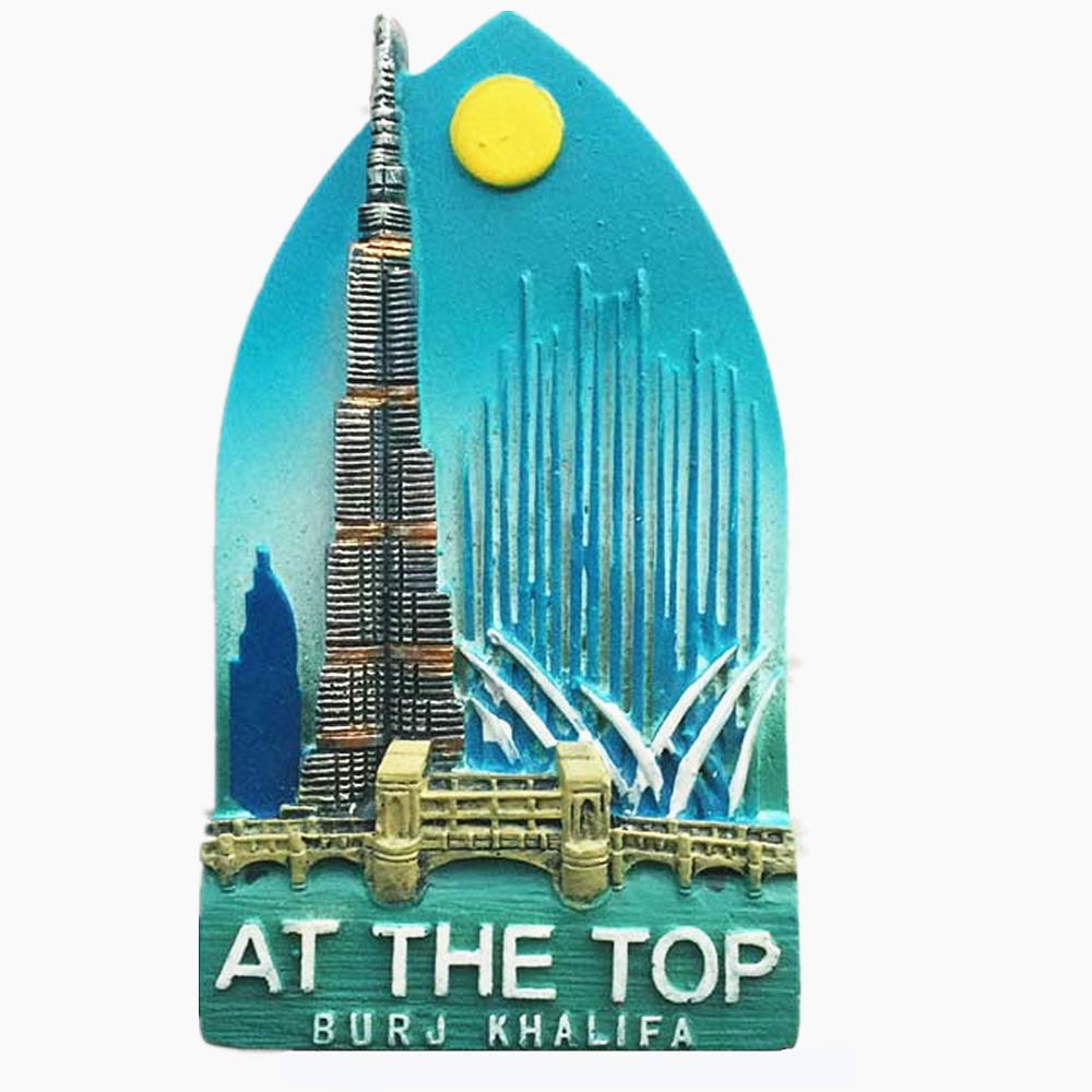 3D Burj Khalifa Dubai Souvenir Fridge Magnet - Premium Dubai Landmark Refrigerator Magnet for Home, Office & Kitchen Decoration - Perfect Travel Gift & Memorable Souvenir from Dubai