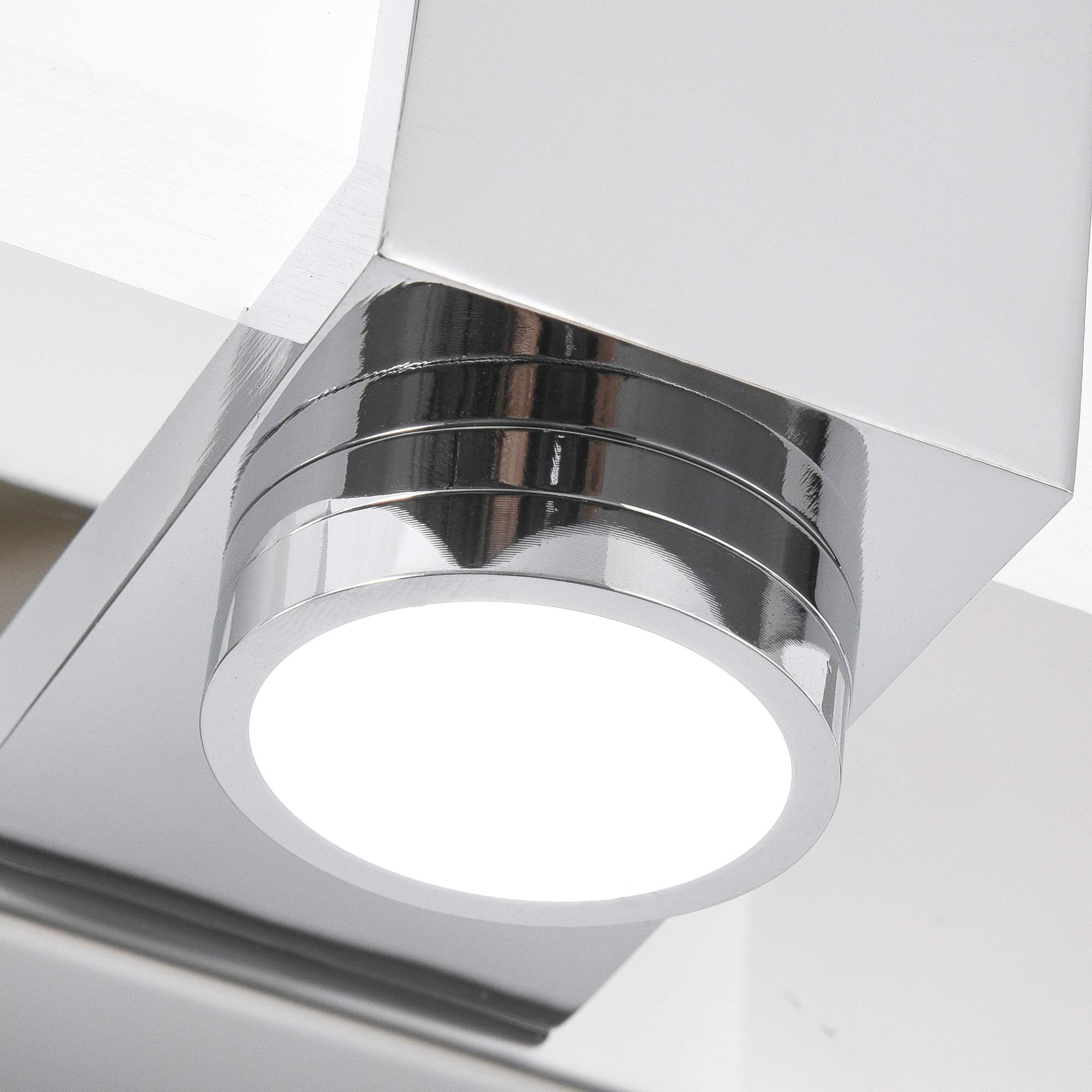 SOLFART 40-Inch Modern LED Vanity Light Fixture - 6 Lights Chrome Bathroom Mirror Lighting for Makeup & Grooming - Perfect for Bathroom, Dressing Room & Bedroom Vanity Areas