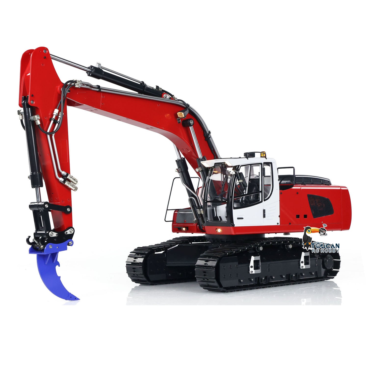 1/14 Scale MTMODEL RC Hydraulic Excavator - Metal Remote Control Tracked Digging Vehicle with 2 Arms, Tiltable Bucket & Ripper Grab | Construction Toy for Adults, Kids Outdoor Play, Sandbox Digging, STEM Learning
