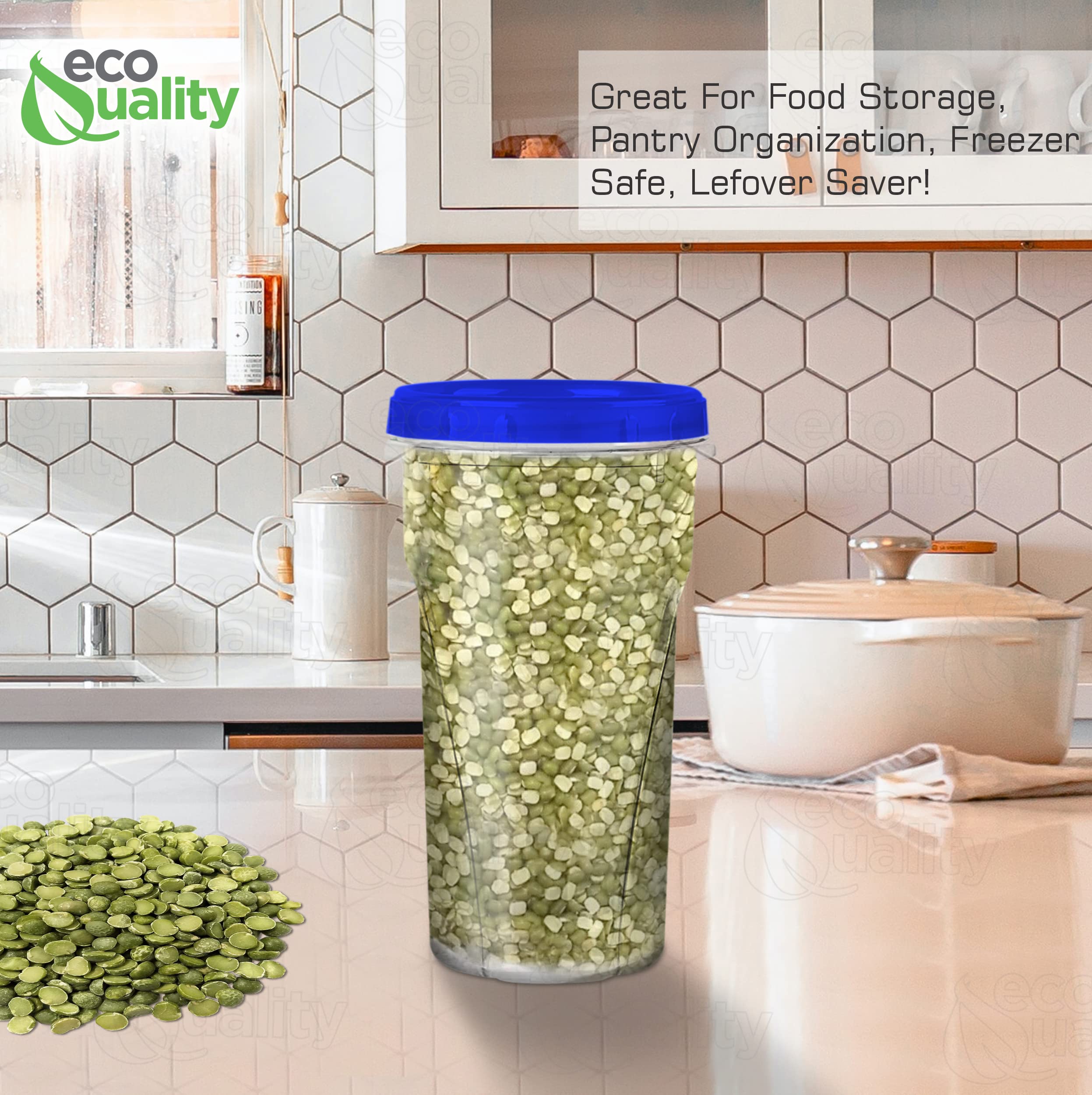 (32 Pack) 48oz BPA-Free Airtight Food Storage Containers with Twist Seal Lids - Leak Proof Reusable Plastic Canisters for Meal Prep, Lunch, Snacks & On-the-Go | Stackable Deli Containers for Kitchen, Office & Picnics