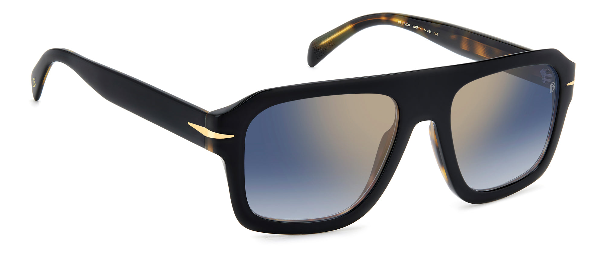 David Beckham DB7127/S Men's Sunglasses - Polarized UV Protection Aviator Style for Driving, Outdoor Sports & Fashion