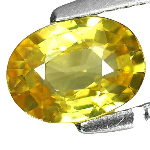 1.40ct Natural Vivid Medium Yellow Sapphire 8x6mm Oval Loose Stone - September Birthstone, VS Clarity - Perfect for Engagement Rings, Jewelry Making & Gemstone Collections