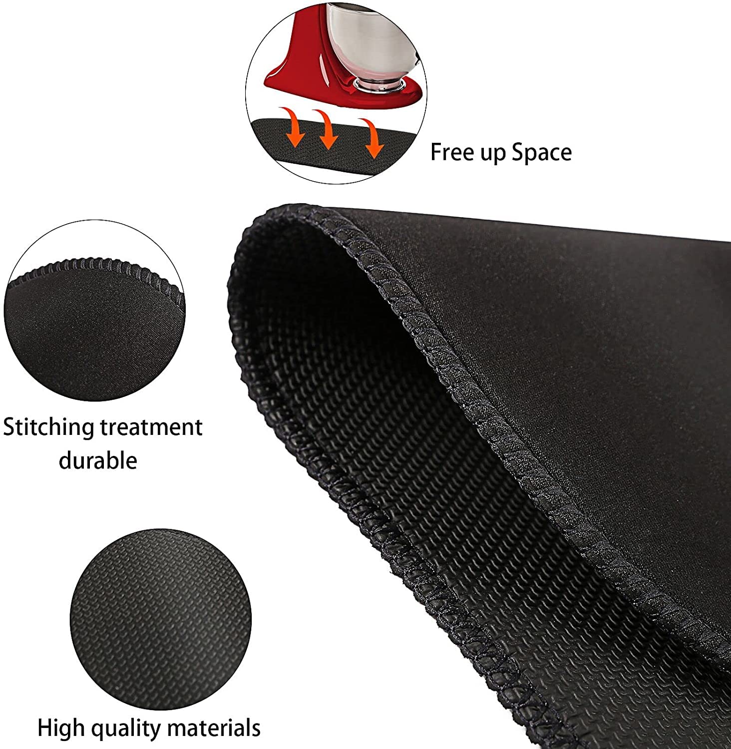 Heat Resistant Silicone Pad for Air Fryer & Countertop - Non-Slip Kitchen Mat for Blender, Toaster, Coffee Maker - Protects Surfaces from Heat & Scratches (Perfect for Cooking, Baking & Small Appliance Use)