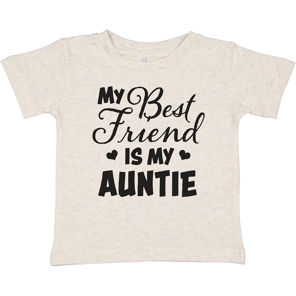 My Best Friend is My Auntie with Hearts Baby T-Shirt - Perfect for Family Gatherings and Special Occasions