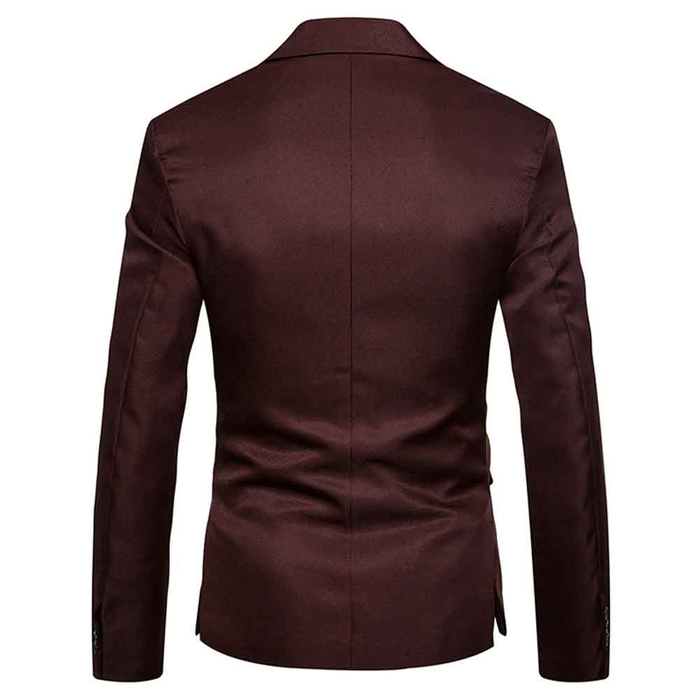 Men's Slim Fit Casual Blazer Jacket - Lightweight Daily Coat for Office & Outings - Coffee Brown | Perfect for Business Casual, Work & Social Events