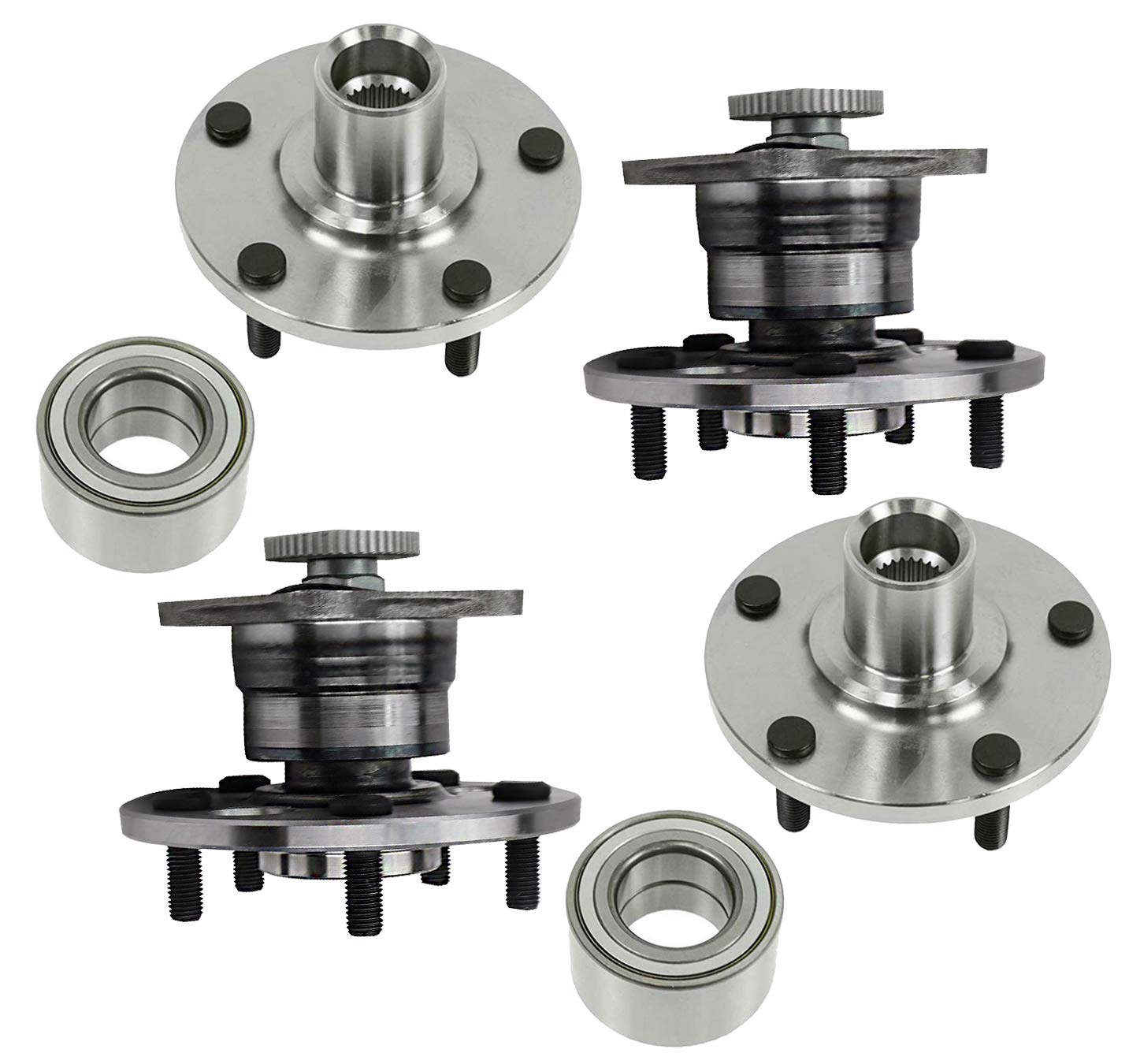 Bodeman - 4-Piece Front & Rear Wheel Hub Bearing Repair Kit for 1999-2003 Toyota Solara 4-Cylinder with ABS | Complete Bearing Replacement Solution for Smooth Ride & DIY Car Maintenance