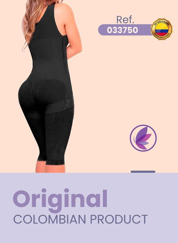 Fajitex Women's High Compression Shapewear - Colombian Fajas Moldeadoras Full Body Girdle with Built-in Bra | Tummy Control & Waist Trainer for Postpartum, Workout & Everyday Wear