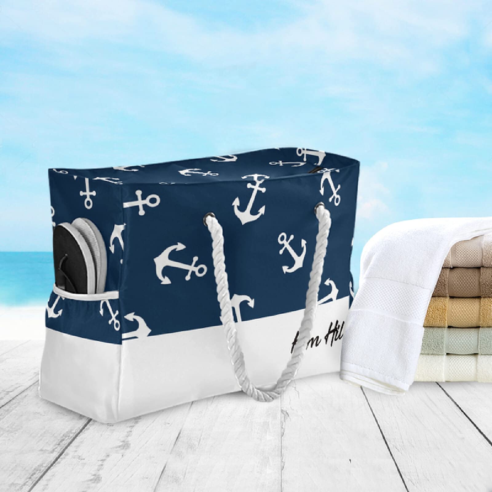 Senya Large Canvas Beach Shoulder Bag - Water Resistant Tote for Women, Gym, Travel & Daily Use | Perfect for Pool, Shopping & Weekend Getaways