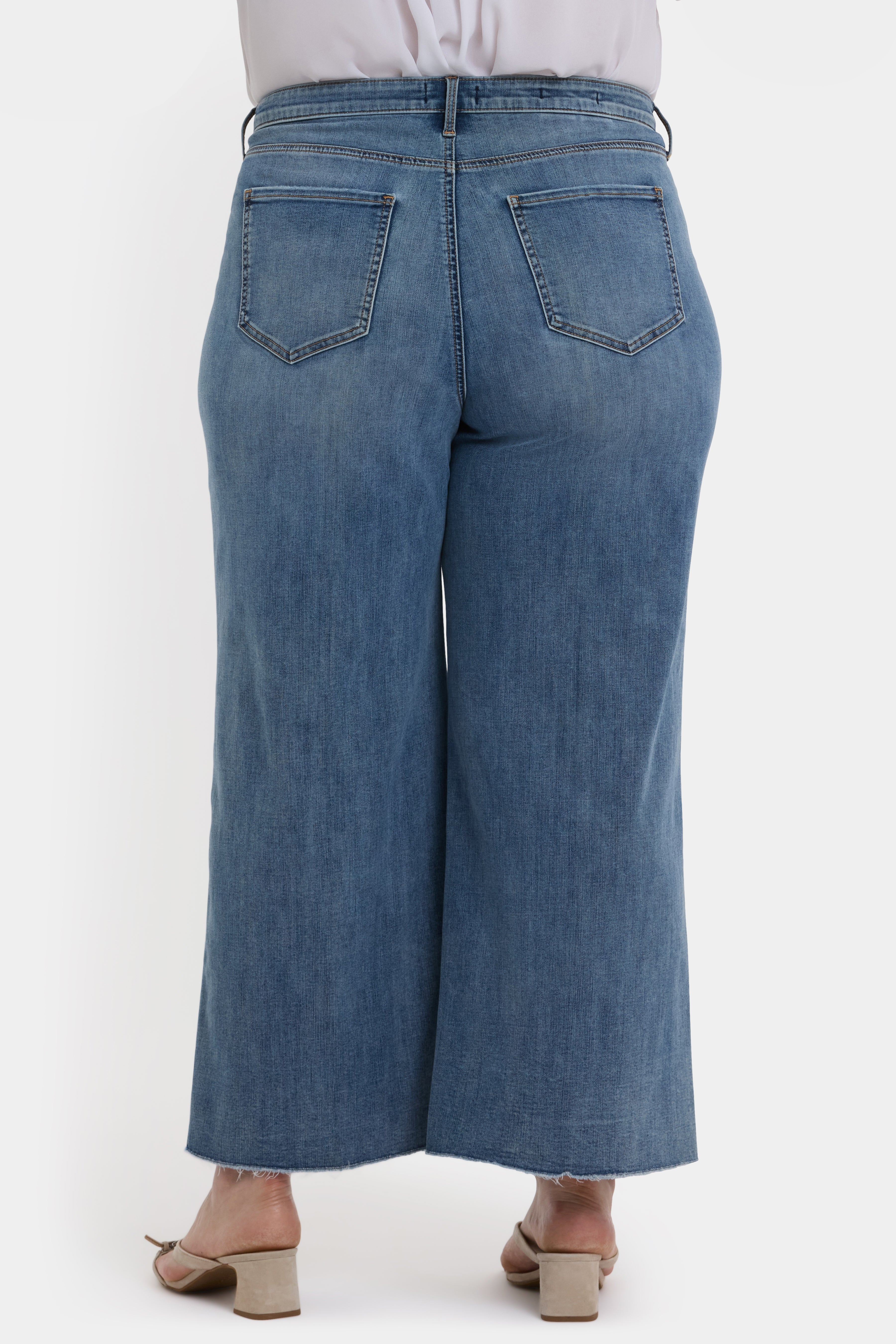 Brodi Wide Leg Ankle Jeans for Women - Plus Size High Waisted Denim Pants with Comfortable Stretch | Perfect for Casual Wear, Office Outfits & Barcelona Travel Fashion