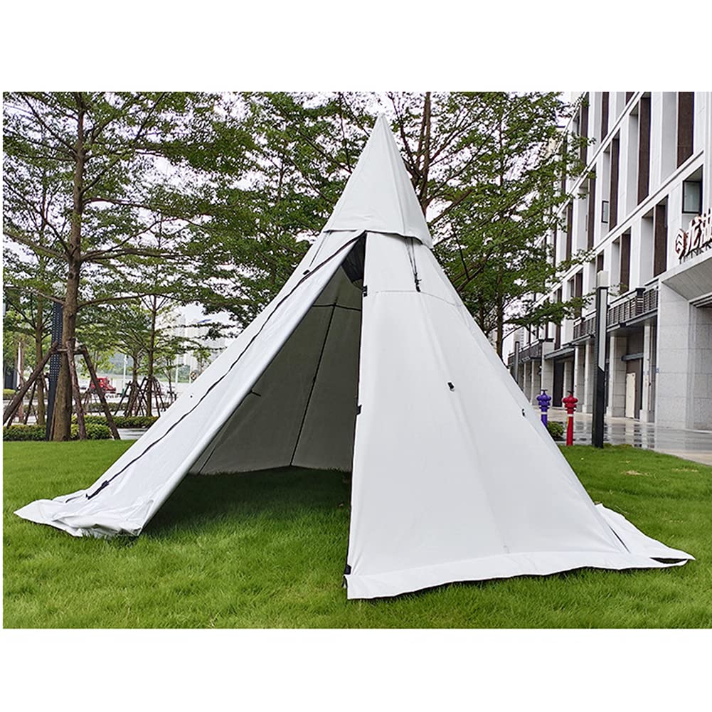 Premium Double-Layer Pyramid Tent for Outdoor Backpacking, Camping & Hiking - 160x240cm White Tipi-Style Tent - Perfect for Family Camping, Wilderness Adventures & Glamping Getaways