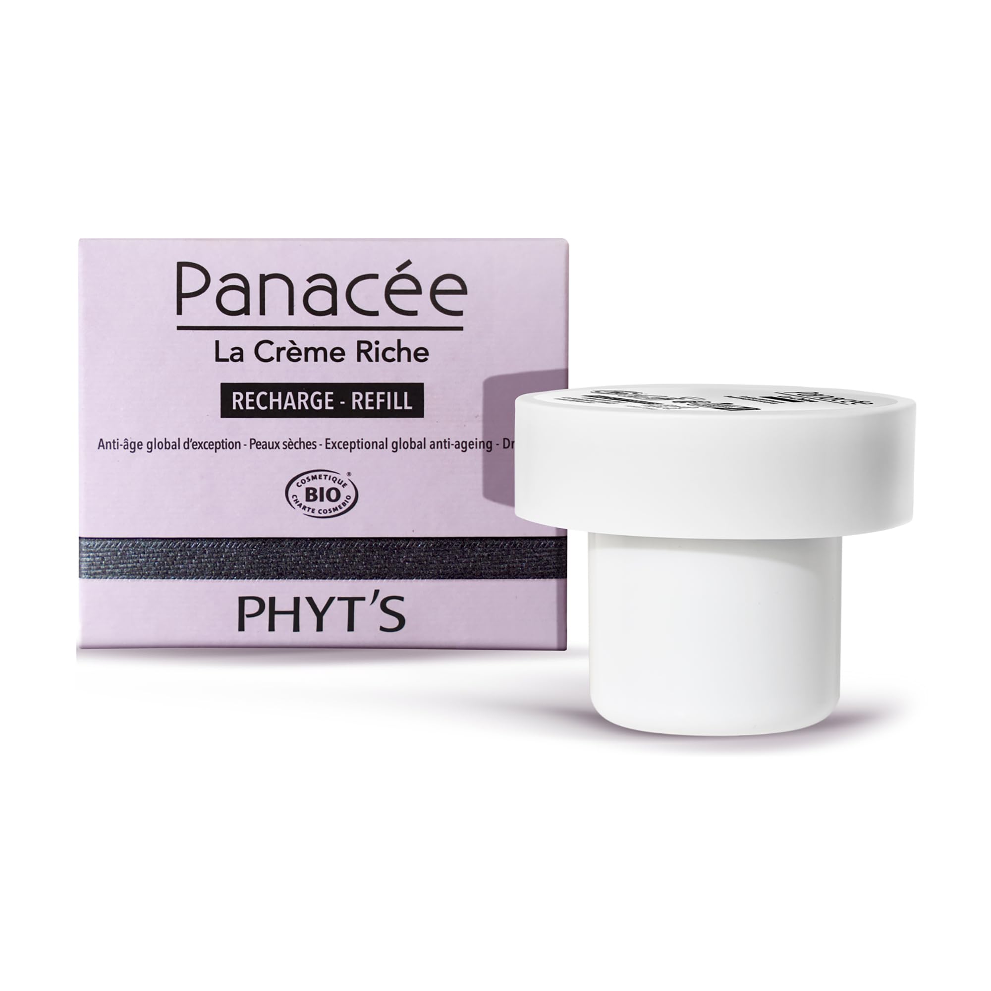 Phyts Panacea The Rich Cream Anti-Aging Moisturizer for Dry Skin - 1.69 oz Refillable Cream | Deep Hydration & Wrinkle Reduction for Women | Perfect for Night Routine & Winter Skincare Care