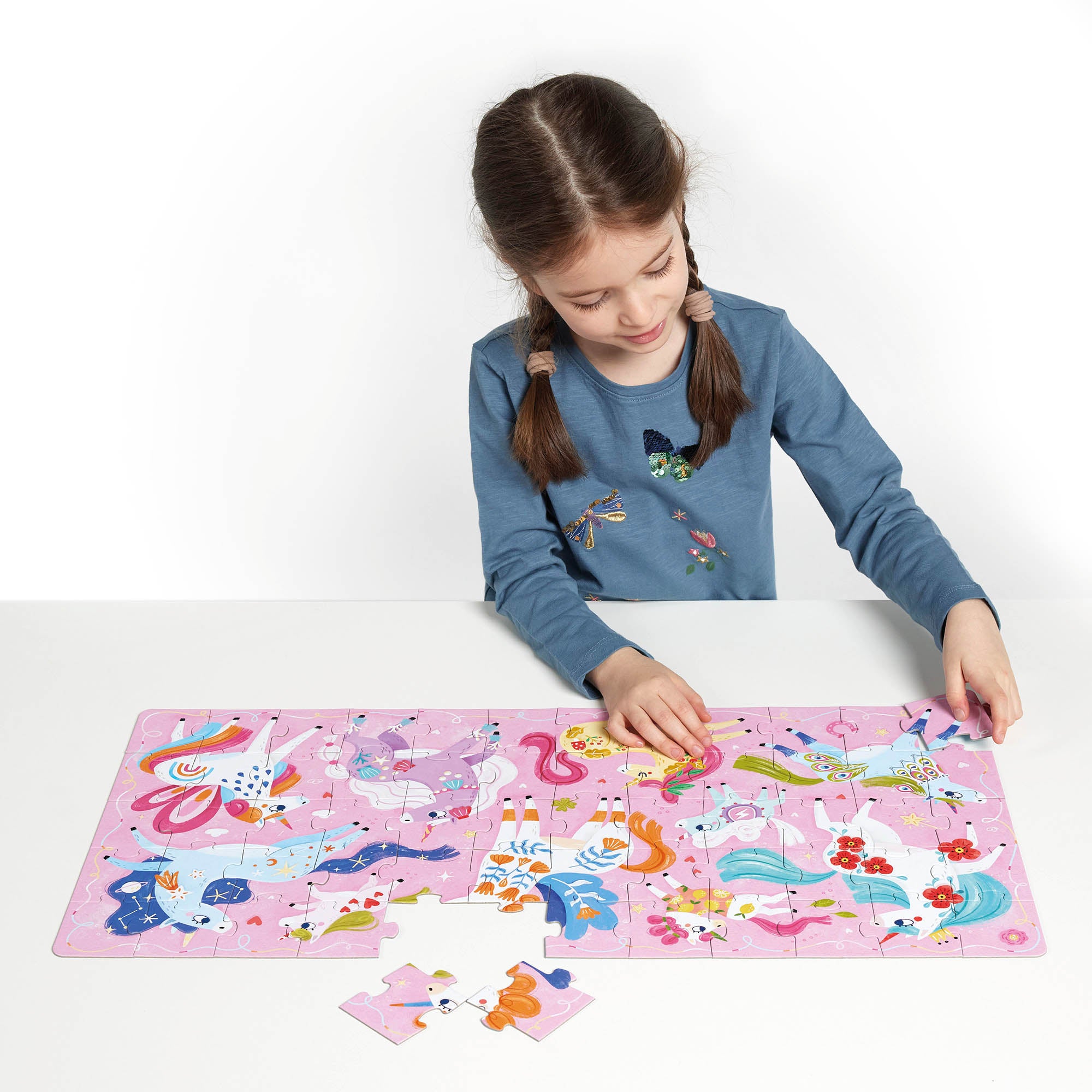 Banana Panda I Love Unicorns Puzzle - 60 Piece Jigsaw Puzzle for Kids, Unicorn Lovers & Fantasy Fans - Perfect for Birthday Gifts, Family Game Night & Preschool Learning Activities