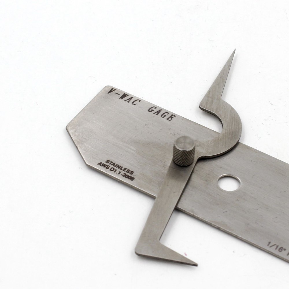 Weld V-Wac Gauge - Standard Welding Biting Edge Undercut Measurement Tool - Professional Welder Inspection Ruler for Pipe & Plate Welding Quality Control