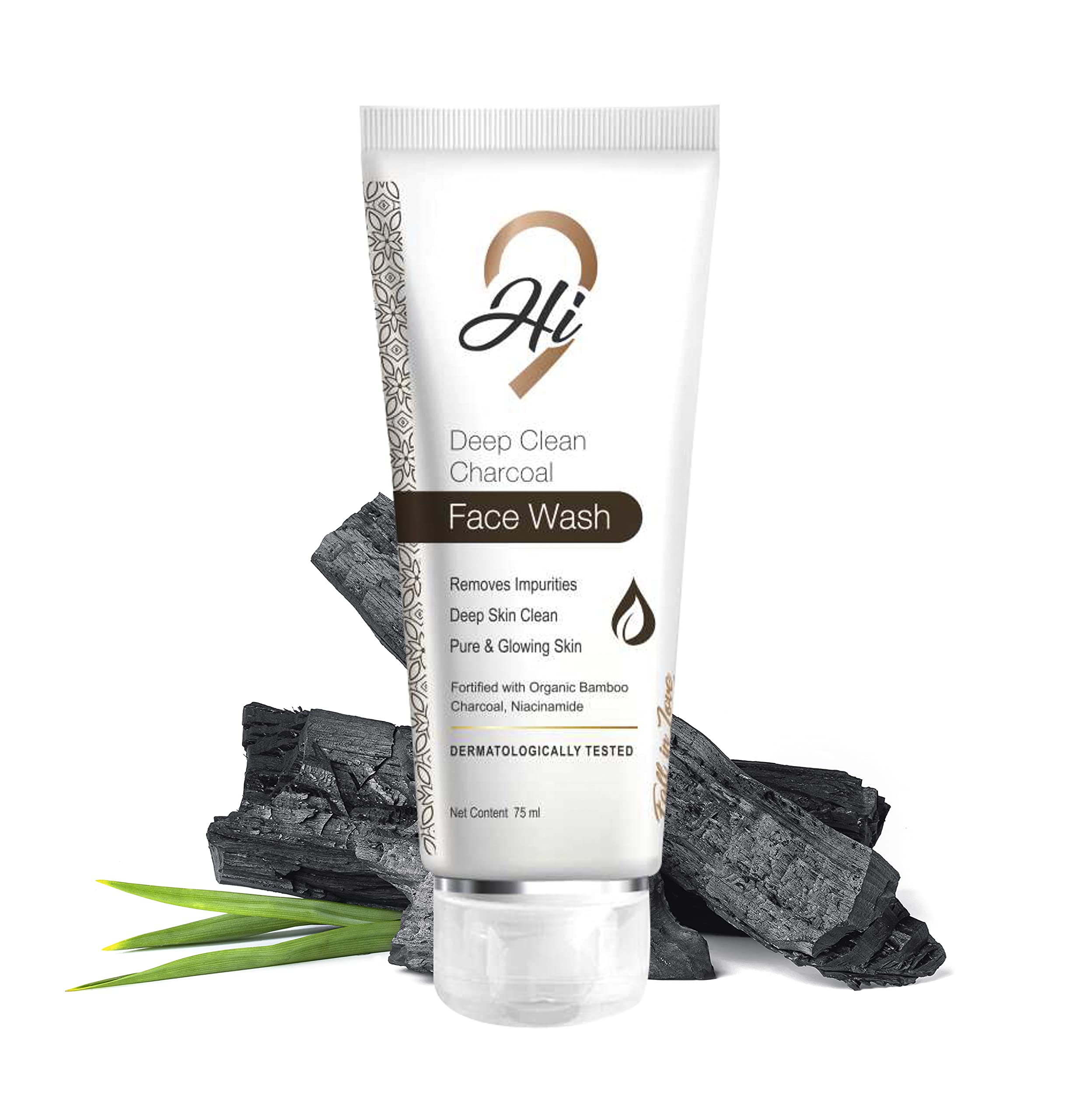 Hi9 Deep Clean Charcoal Face Wash for Women & Men - Paraben & Sulfate Free, Refreshing Cleanser for All Skin Types to Achieve Glowing Bright Skin | Daily Facial Cleansing, Acne Treatment & Oil Control