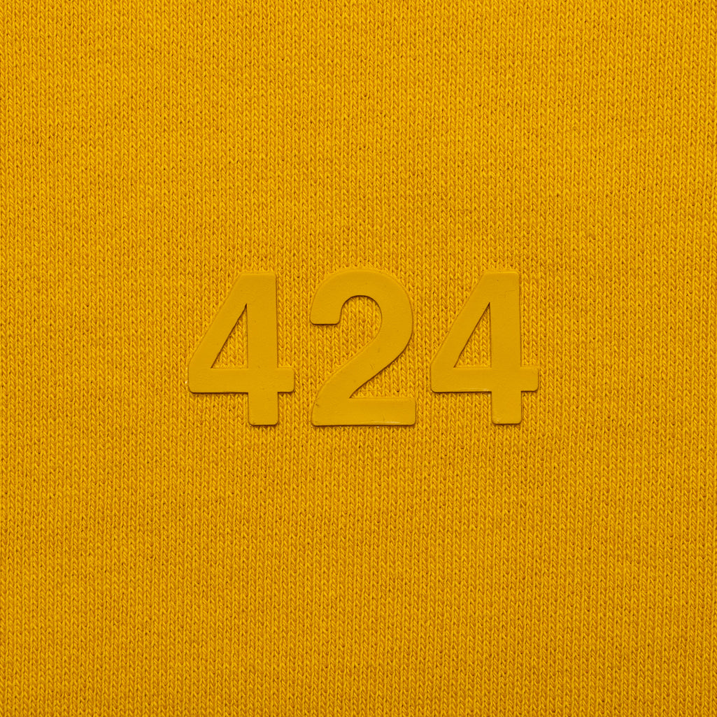 424 Hoodie for Men & Women - Soft Cotton Unisex Pullover Sweatshirt - Yellow Casual Streetwear for Everyday Comfort & Style