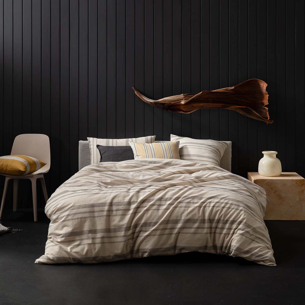 Bexley Natural Quilt Cover Set - Super King Size 100% Cotton Bedding for Luxury Hotels & Master Bedrooms