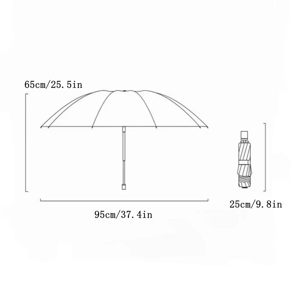 Windproof Automatic Travel Umbrella - Compact, Lightweight & Sturdy Steel Shaft - Folding Portable Design for Backpack, Car & Purse - Unisex Sun & Rain Protection - Ideal for Commuting, Travel & Outdoor Activities