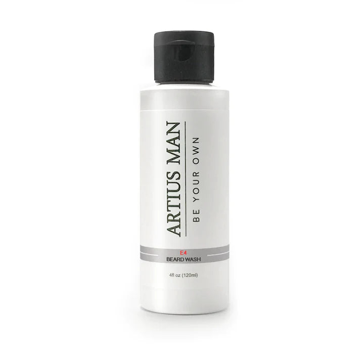 Artius Man E4 Beard Wash - Natural & Gentle Cleanser for Men's Facial Hair | Perfect for Daily Grooming & Softening Beards