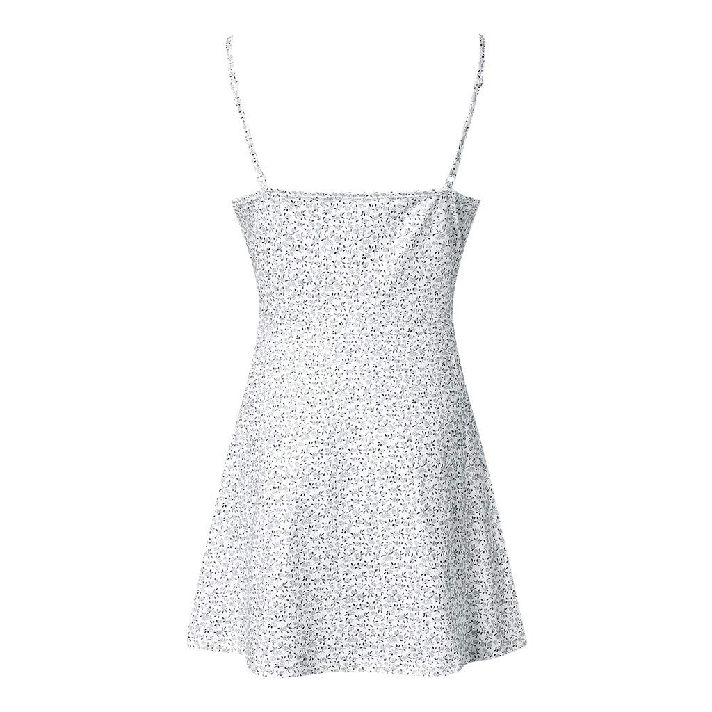 Qixiu Women's Floral Print Mini Dress - Summer Beach Cami Cocktail Dress for Casual Outings, Parties & Vacations | Lightweight & Comfortable