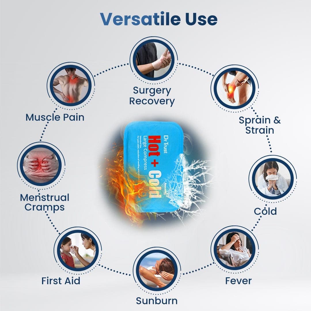 Dr Trust USA Hot and Cold Therapy Pack - Small Size (328) for Pain Relief, Muscle Recovery & First Aid - Perfect for Sports Injuries, Arthritis & Post-Surgery Care