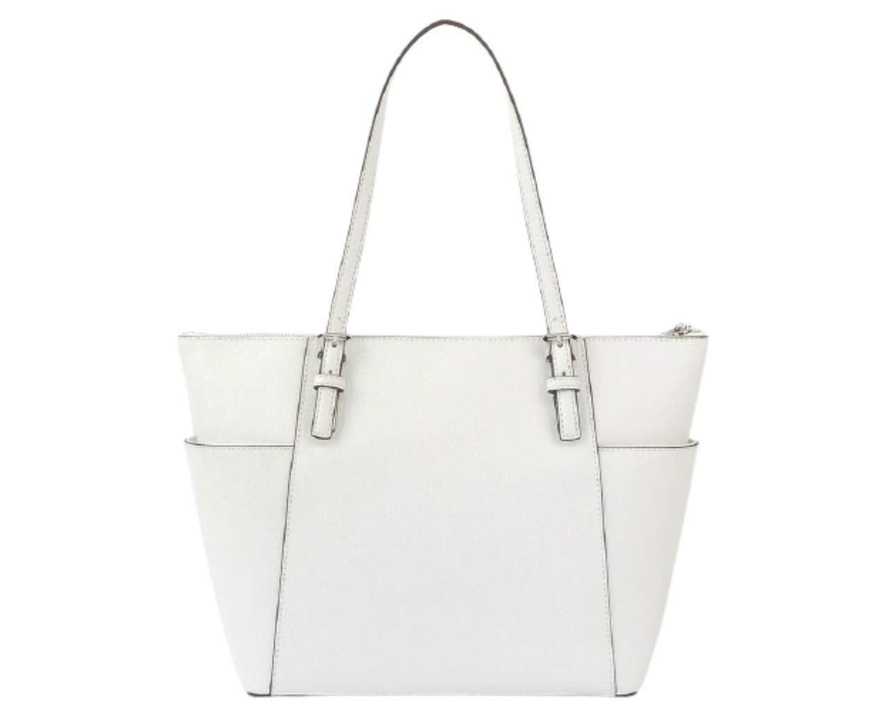 Michael Kors Jet Set East West Tote Bag in Optic White - Stylish Designer Handbag for Women, Perfect for Work, Travel & Everyday Use