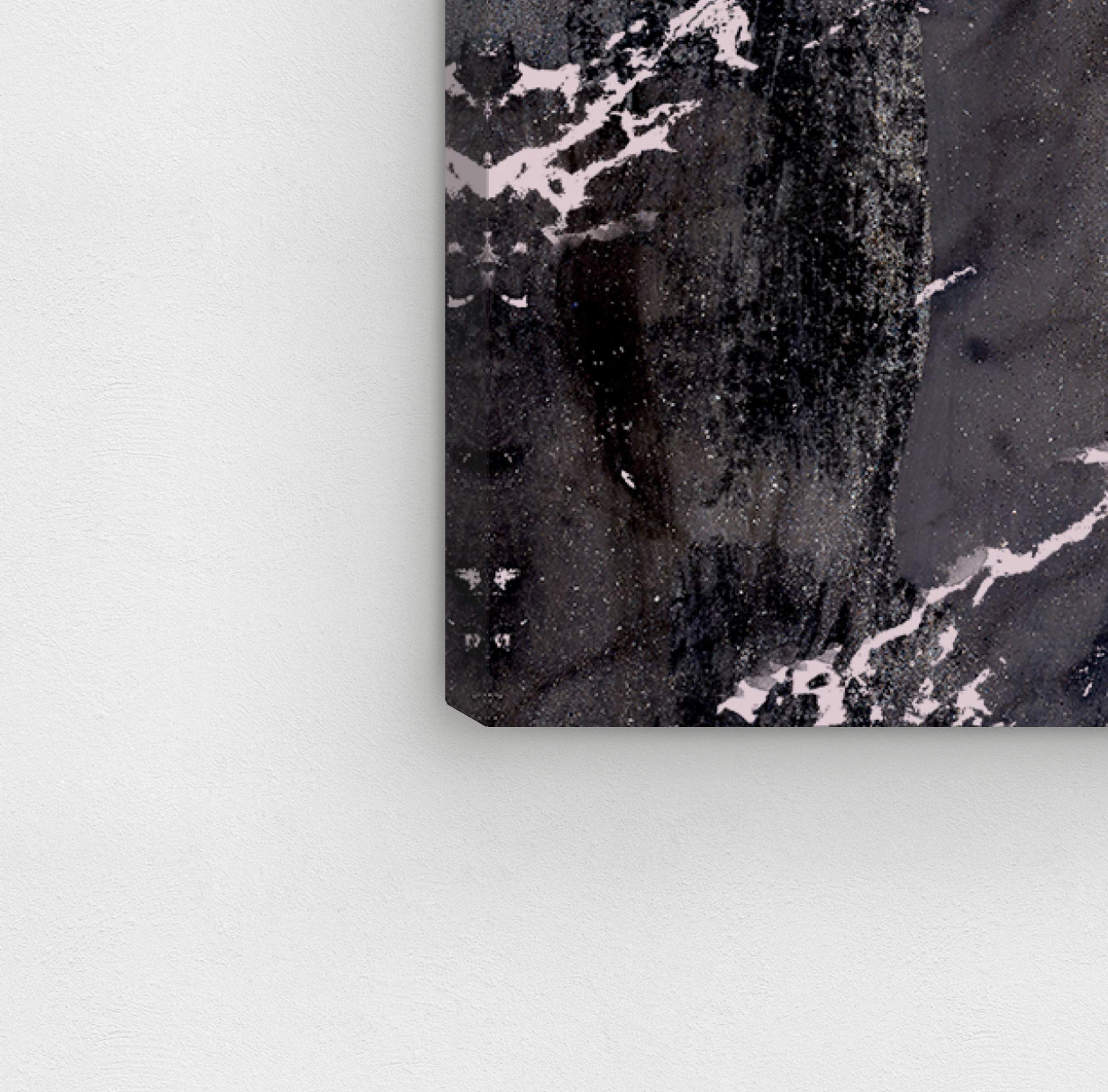 Abstract Wall Art Canvas Prints 'Alabaster and Blush' - 36x24 Inch Modern Home Decor for Living Room, Bedroom & Office - Black & White Framed Artwork by Oliver Gal Artist Co.