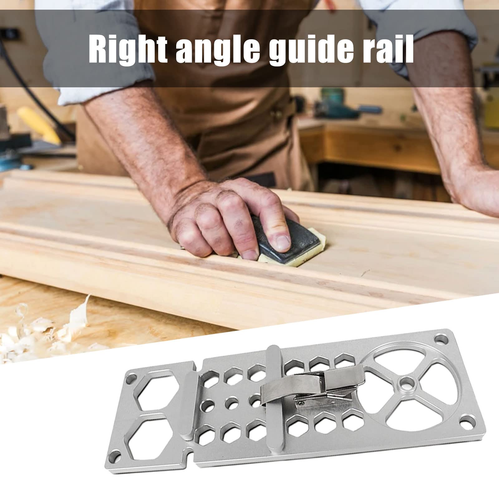 90 Degree Right Angle Guide Rail Clamp for Woodworking - 260mm Precision Cutting Tool for Circular Saws & Engraving Machines | Perfect for Cabinet Making, Furniture Crafting & DIY Wood Projects