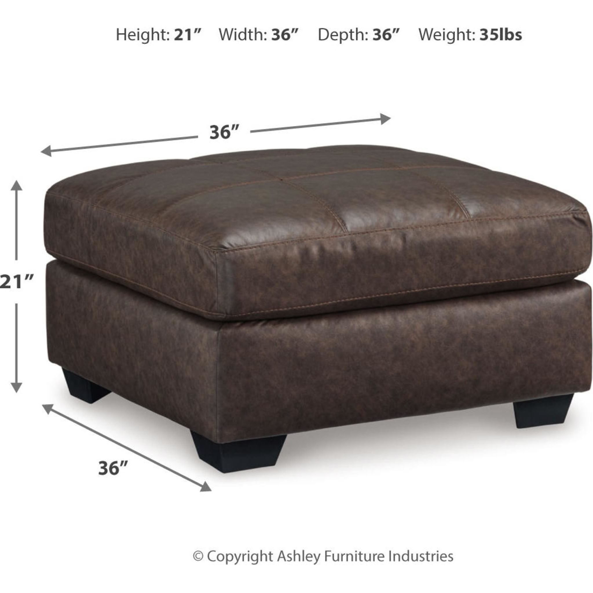 Barlin Mills Oversized Accent Ottoman - Large Round Footstool Pouf with Storage, Soft Tufted Upholstery for Living Room, Bedroom & Home Decor
