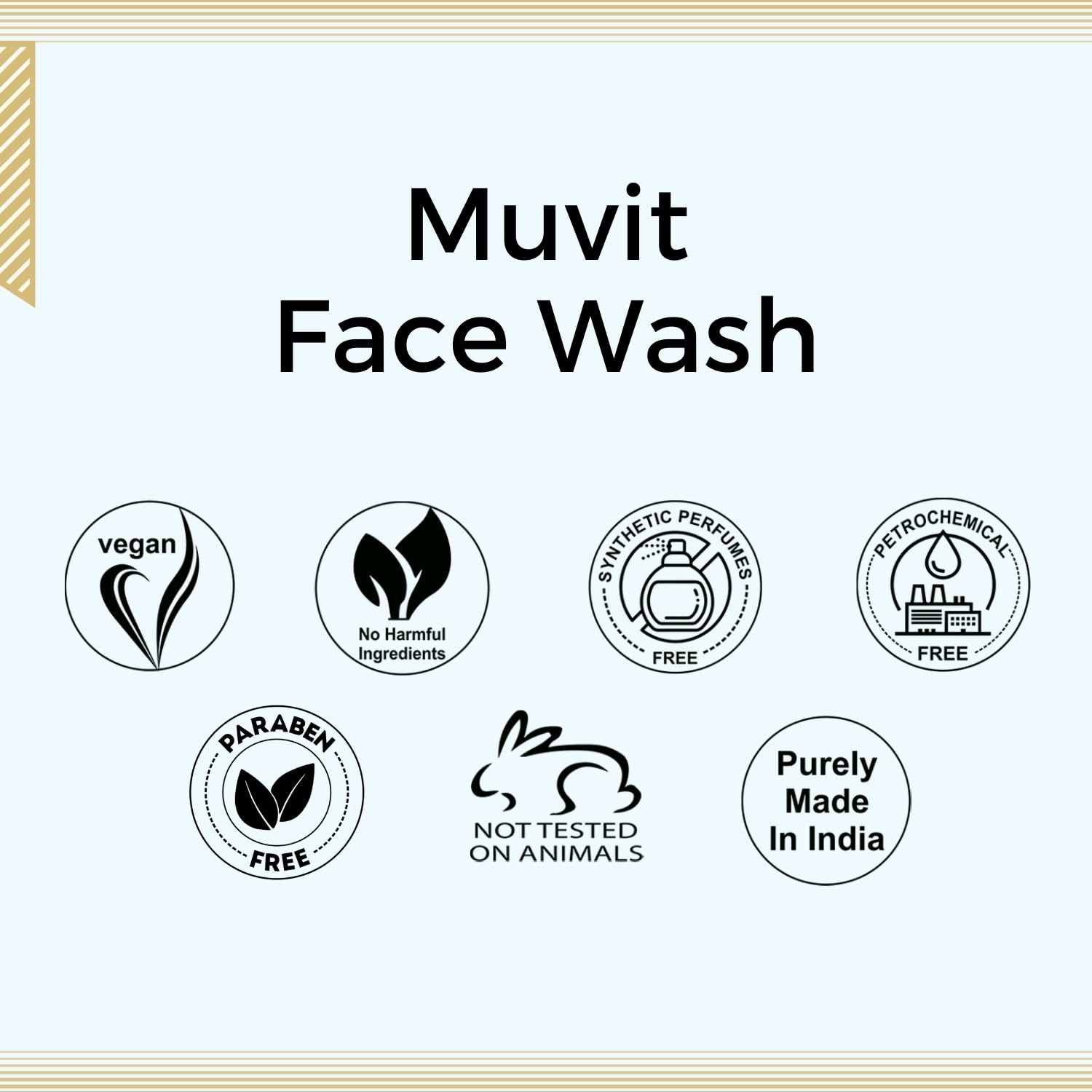 Aroma Treasures Muvit Multivitamin Face Wash with Vitamin A, C, E, F & B5 | Vanilla Extract, Ylang & Jasmine Oils | For All Skin Types | 100ml | Gentle Cleansing for Daily Skincare Routine & Glowing Complexion