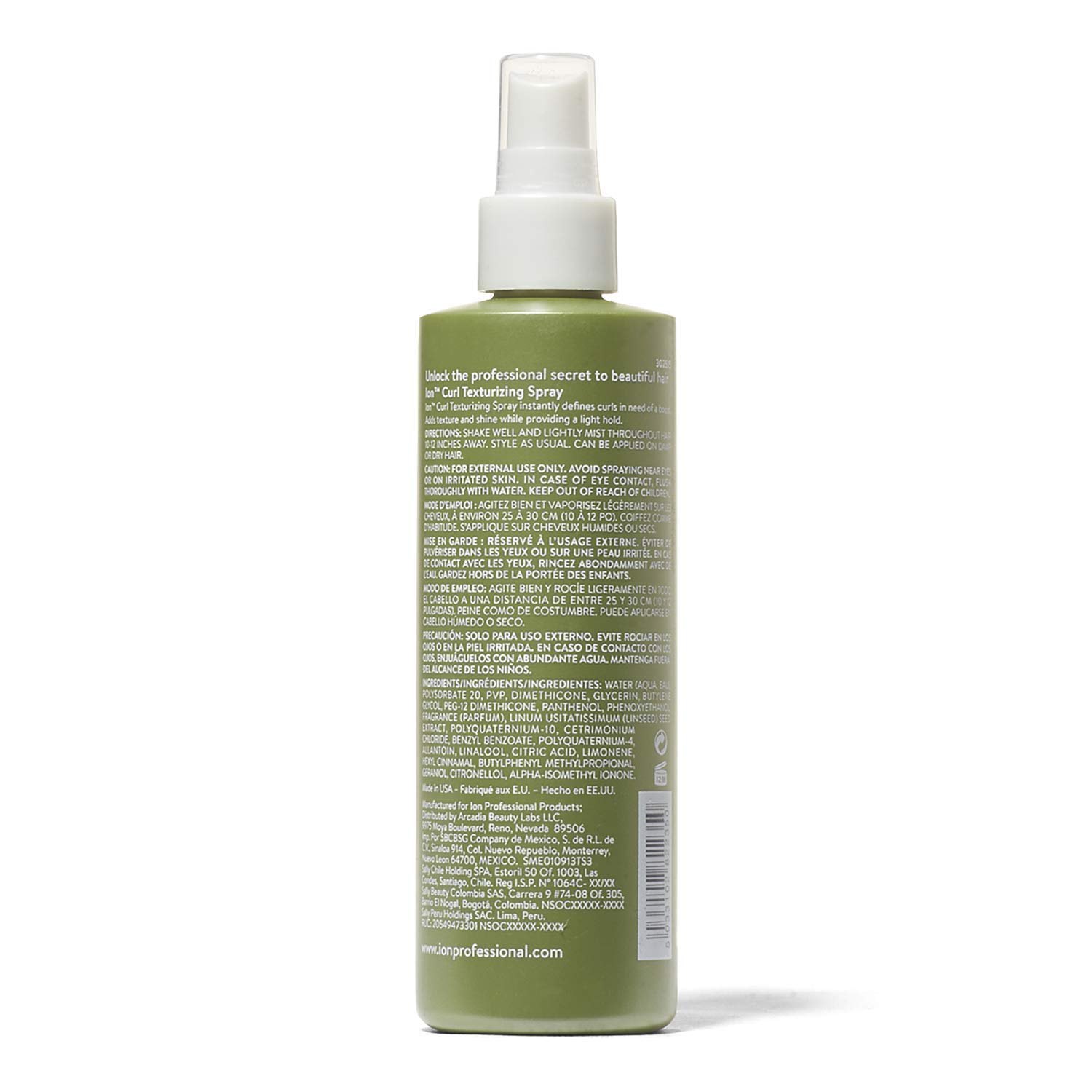 Ion Curl Texturizing Spray for Defined Curls & Waves - Volumizing Hair Styling Spray for Beachy, Bouncy Waves - Perfect for Everyday Styling & Special Occasions