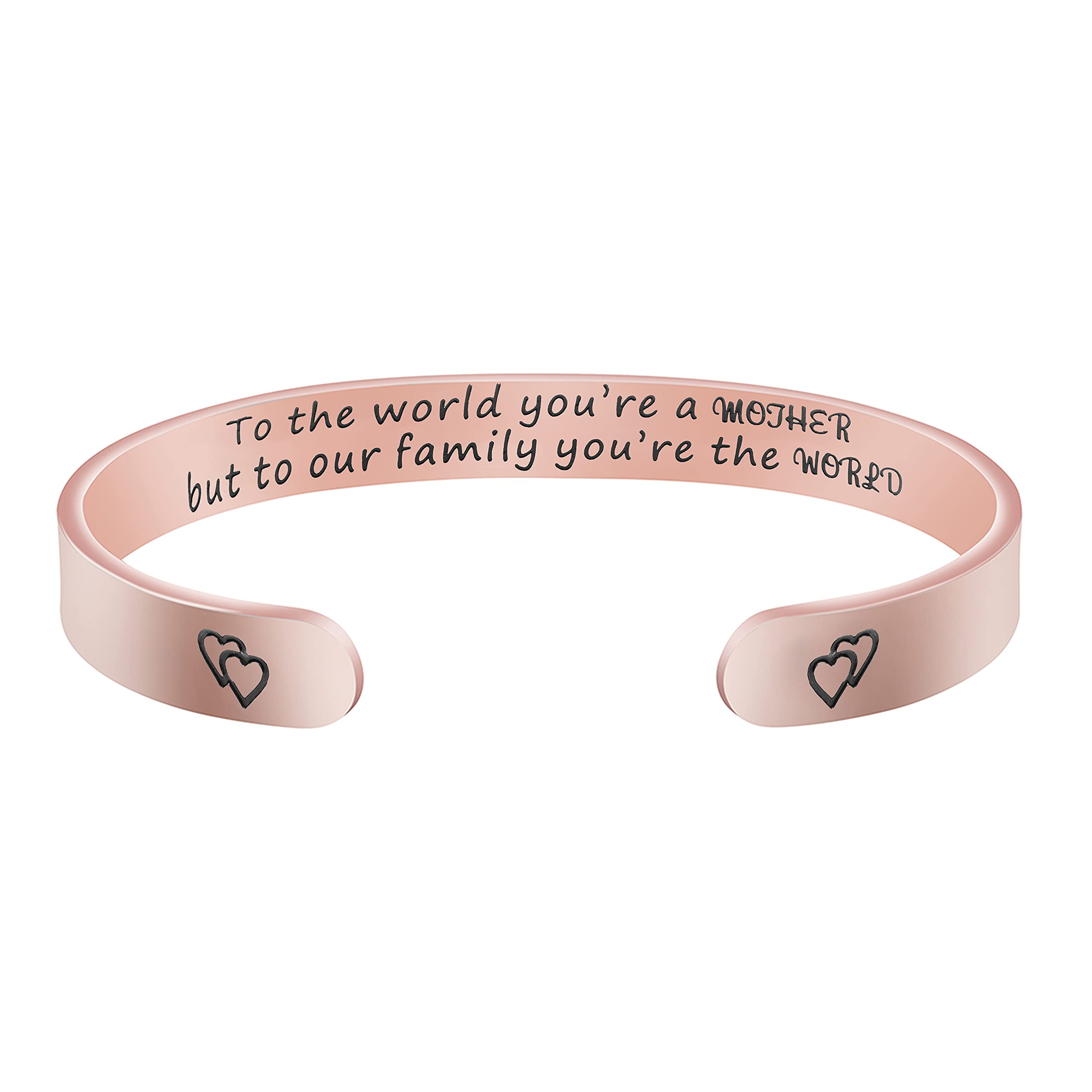 JoycuFF Stainless Steel Bracelets for Women - Elegant Cuff Bangle Gift for Mother, Mom, Mummy - Perfect for Christmas, Birthday, Thanksgiving - Meaningful Year-Round Present for Her - Ideal for Everyday Wear, Special Occasions & Gift Giving