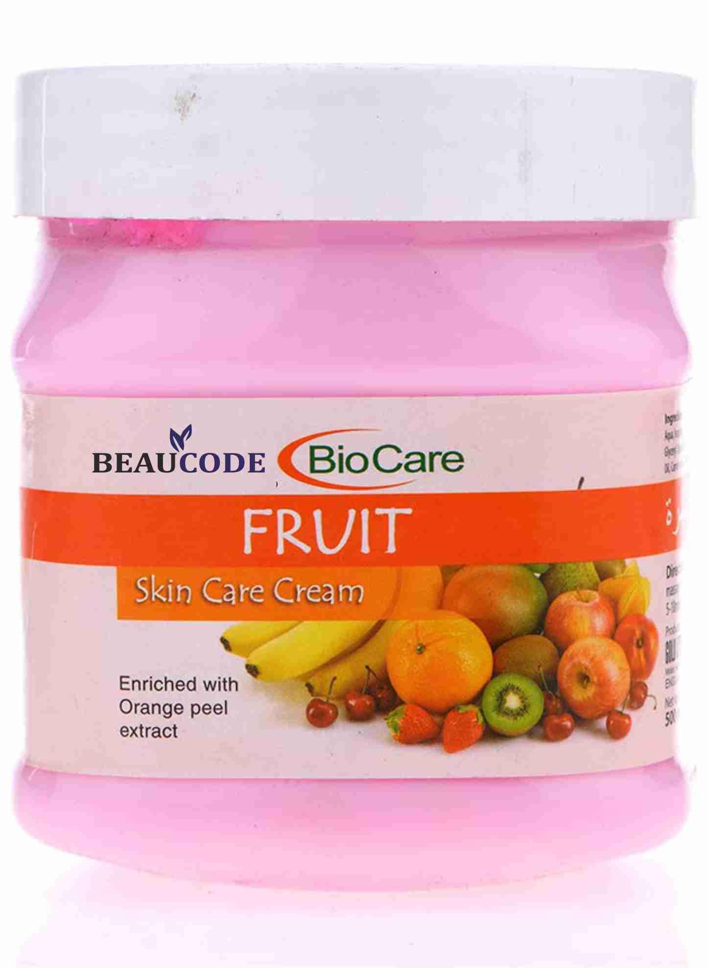 Beaucode BioCare Natural Fruit Face Cream - 250gm Hydrating Moisturizer for Women & Men, All Skin Types | Paraben-Free, SLS-Free, Sulfate-Free, Cruelty-Free | Daily Skincare for Dry, Sensitive & Oily Skin