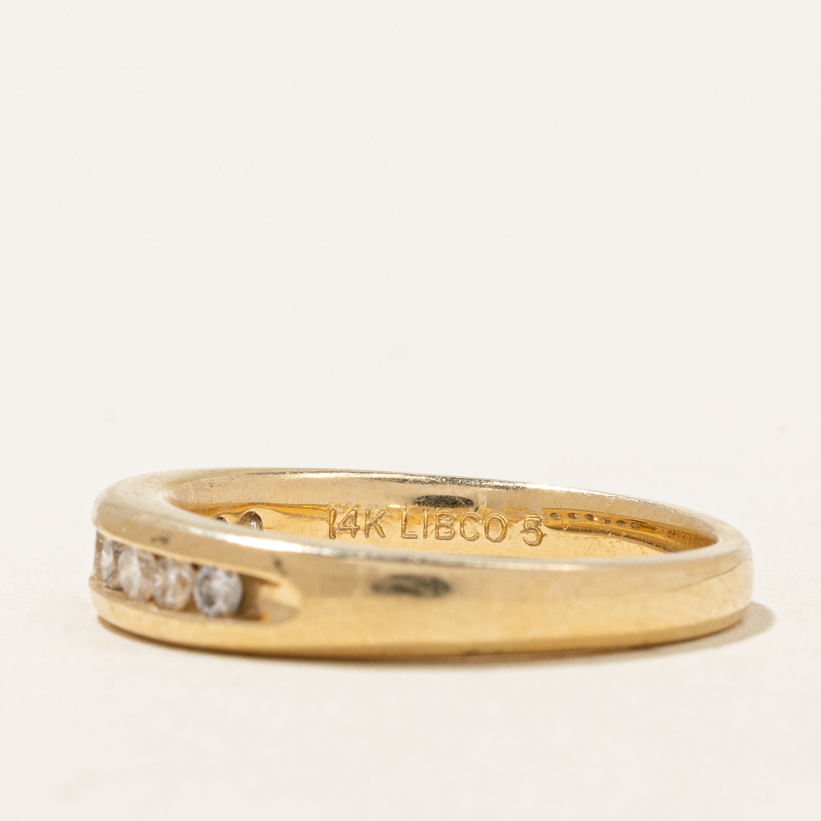 Channel Set Semi Eternity Diamond Wedding Band Ring - 0.20ctw Round Cut Diamonds, Size 5.25, 14K White Gold - Perfect for Anniversary Gifts, Engagement Rings & Bridal Jewelry