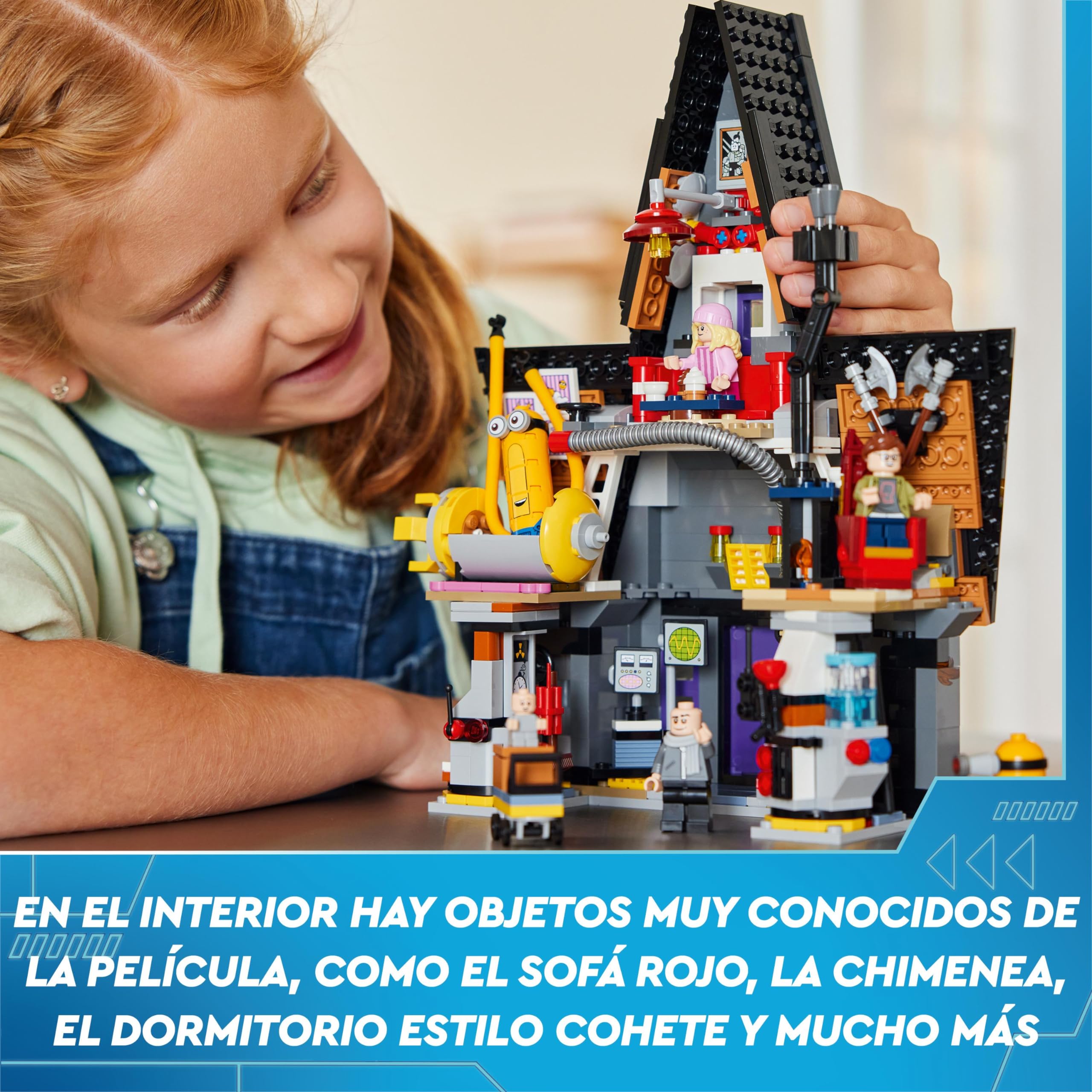 LEGO GRU 4: Despicable Me Minions & GRU's Family Mansion Building Toy Set with Movie Character Figures, Construction Playset for Kids Ages 8+ (75583) - Perfect for Birthday Gifts, Creative Play & Movie-Themed Collectibles