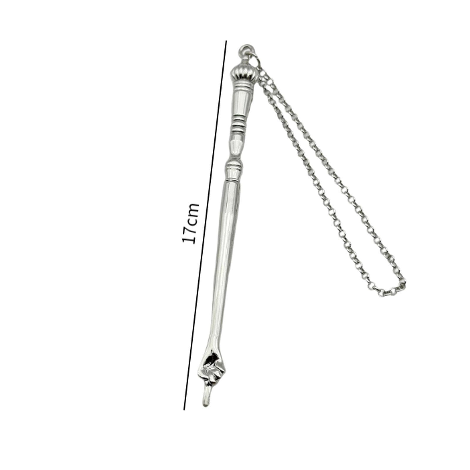 Silver Onion Top Yad Torah Pointer - Portable Bible Reading Tool & Hand Pointer for Jewish Bar Mitzvah, Torah Study, Synagogue Use & Fireplace Decor