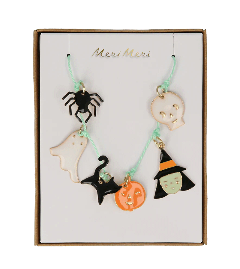 Halloween Enamel Necklace by Meri Meri - Spooky Jewelry for Costume Parties & Trick or Treating