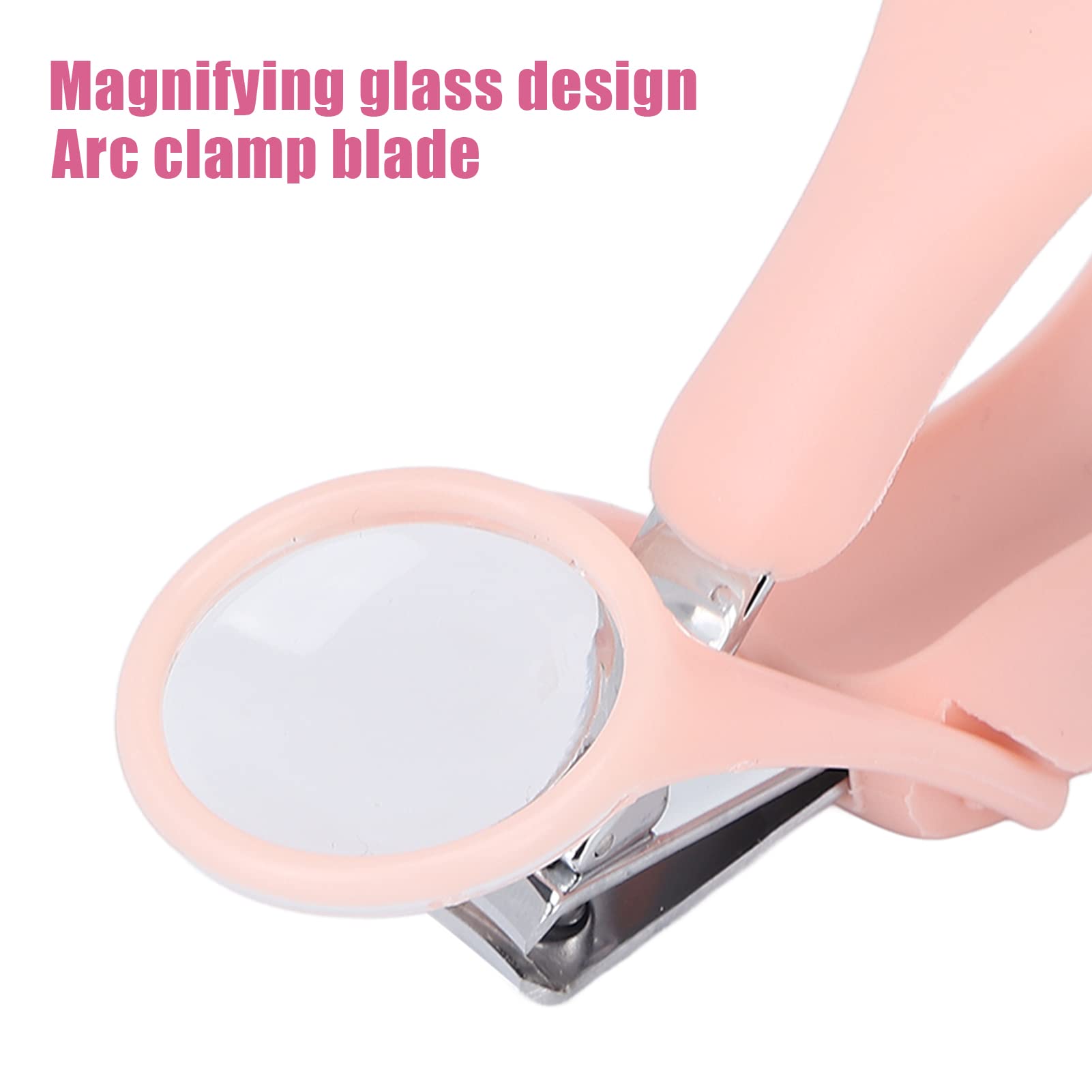 **Premium Stainless Steel Lighted Nail Clipper with Magnifying Glass - Zoom Manicure & Pedicure Tool for Babies, Elderly, Travel - Portable Lightweight Design (Pink & Rose Red) | Perfect for Home Care, Travel Grooming & Seniors with Low Vision**