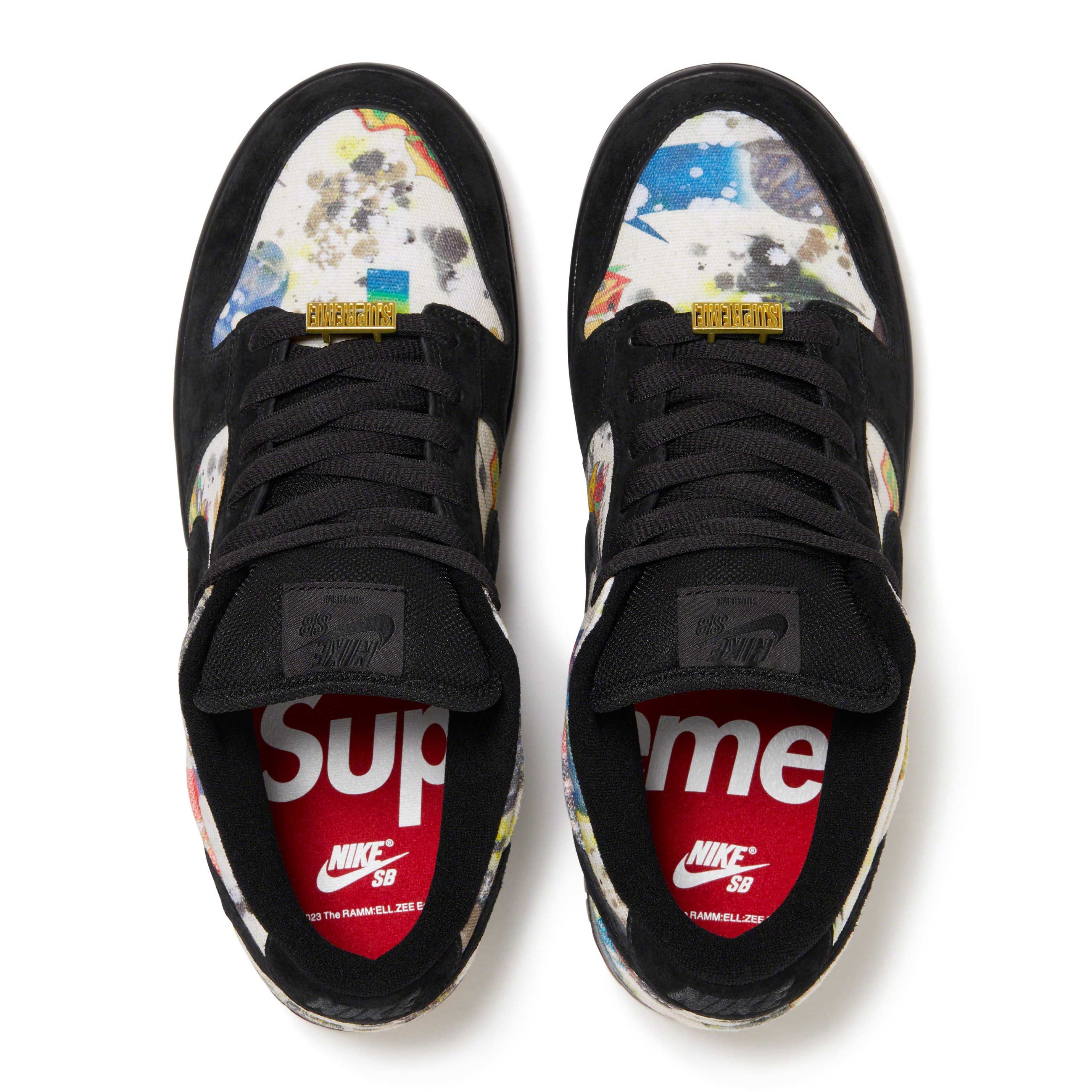 SUPREME 23FW NIKE SB® RAMMELLZEE DUNK LOW Sneakers (FD8778 001) - Limited Edition Skateboarding Shoes for Streetwear & Urban Fashion