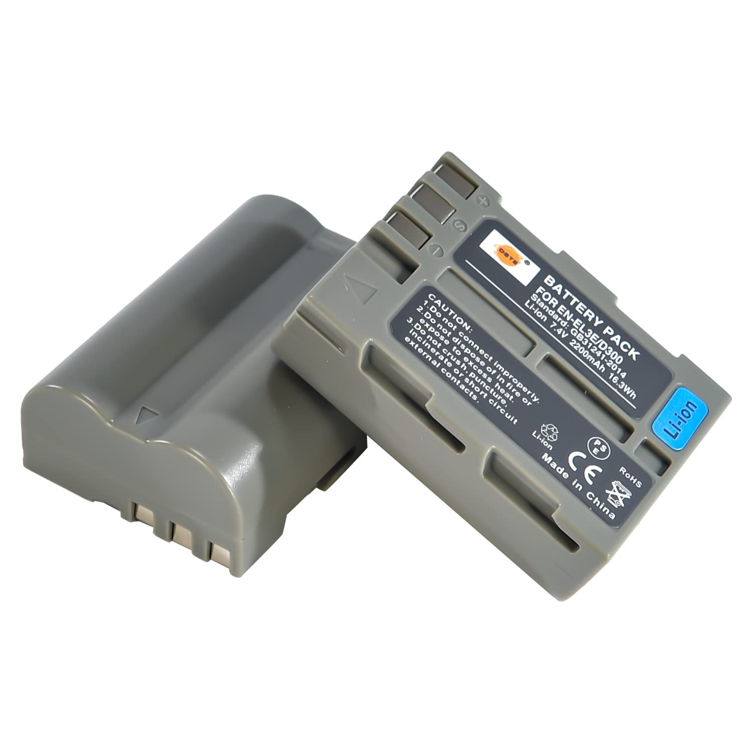 DSTE 2-Pack EN-EL3e Replacement Batteries with Dual LCD Charger - Compatible with Nikon D300S, D300, D700, D70, D70S, D50, D80, D90, D100, D200 DSLR Cameras - Perfect for Travel, Photography Sessions & Professional Shooting