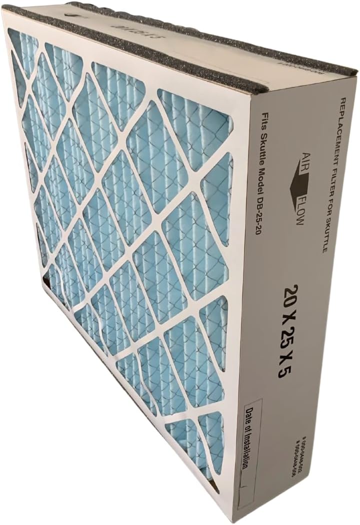 Skuttle 000 0448 006 Replacement Air Filter - MERV 11, 25x20x5 Furnace Filters, 2-Pack - Perfect for Home HVAC Systems & Air Purifiers