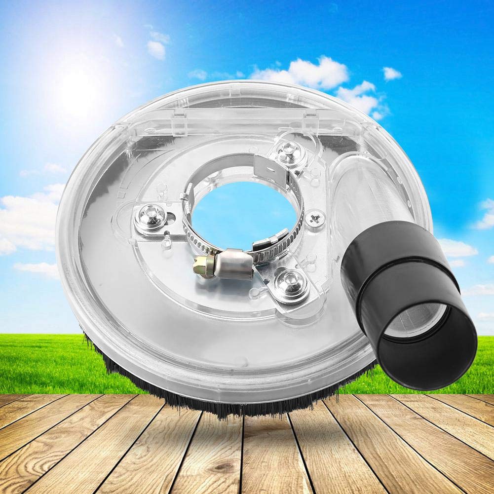 80-125MM Clear Dust Shroud Vacuum Cover for Angle Grinders | Dry/Wet Convertible Grinding Guard | Power Tool Accessory for Concrete, Tile & Metal Work | Perfect for DIY & Professional Use