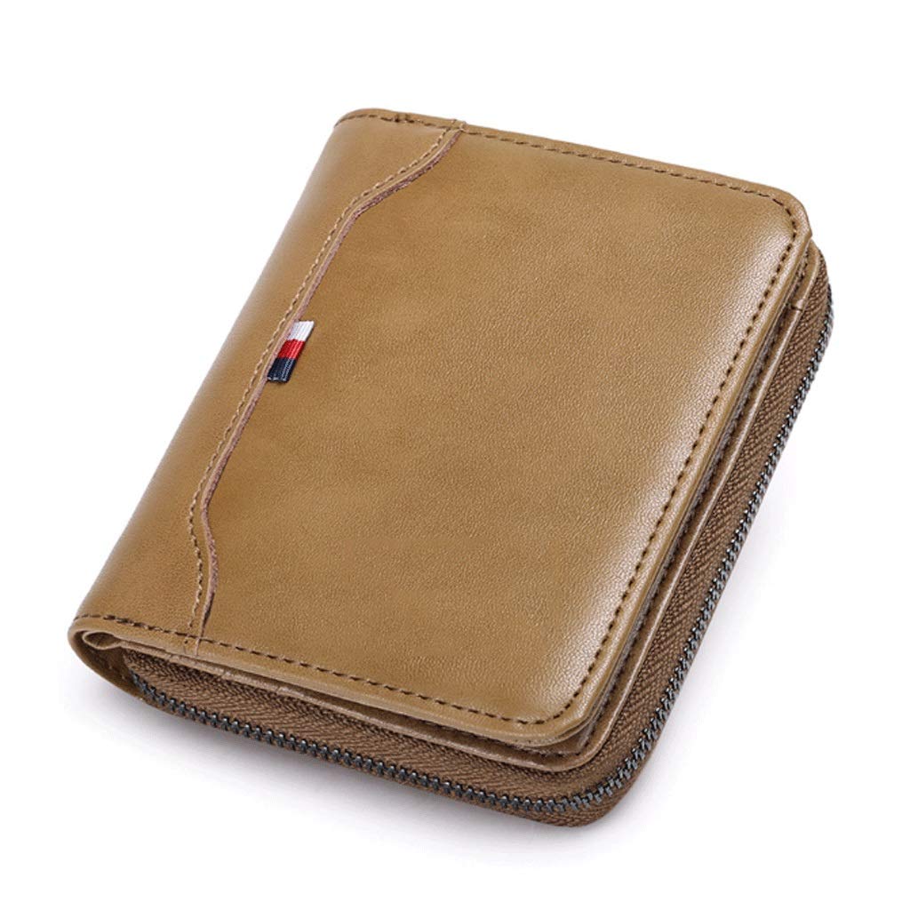 XWWDP Slim Leather Wallet for Men - Multi-Purpose RFID Blocking Minimalist Wallet - Perfect for Everyday Carry, Travel & Business (Retro Style)