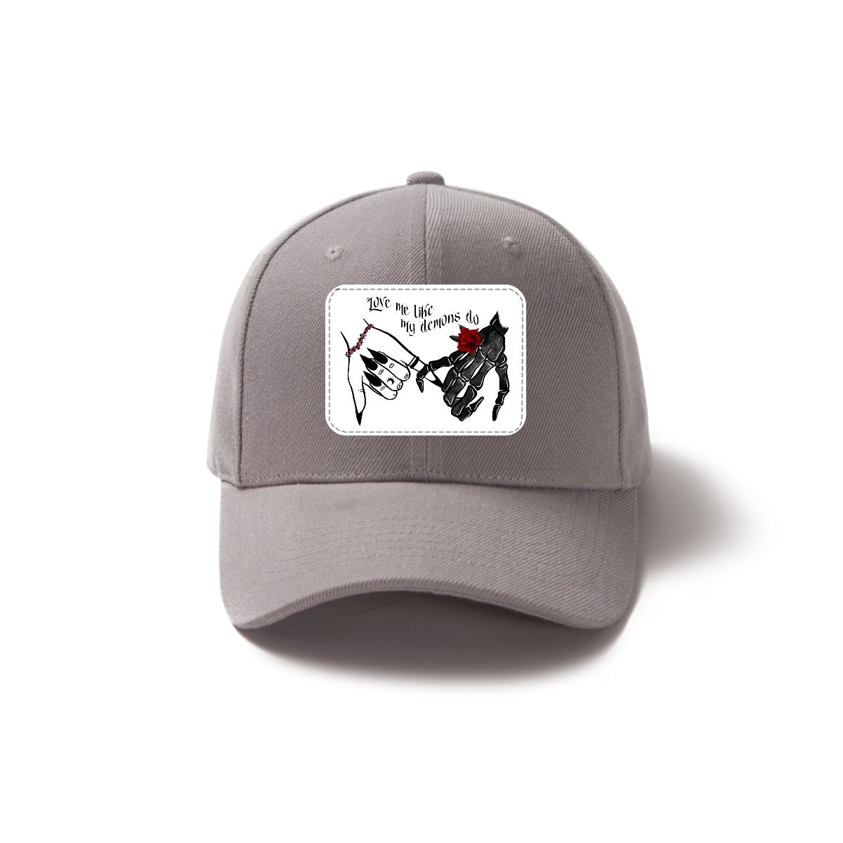 Love Me Like My Demons Do Baseball Cap - Gothic Punk Unisex Adjustable Dad Hat for Men & Women - Perfect for Concerts, Festivals, and Everyday Streetwear
