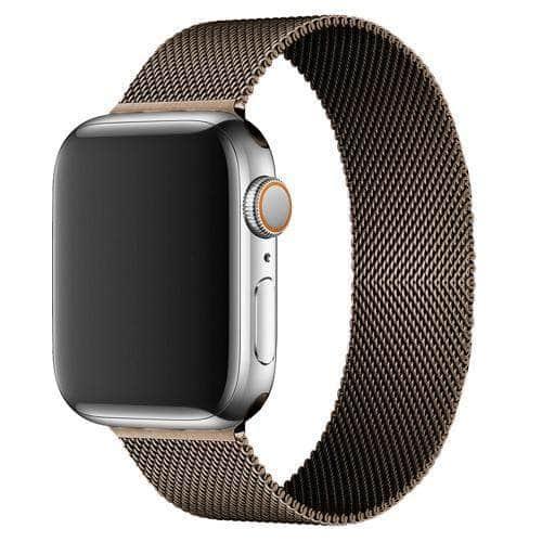 Premium Duo-Tone Milanese Loop Strap for Apple Watch Series 6/5/4/3/2/SE (44mm/42mm/40mm/38mm) - Elegant Magnetic Closure, Adjustable Fit - Perfect for Workouts, Office & Everyday Wear