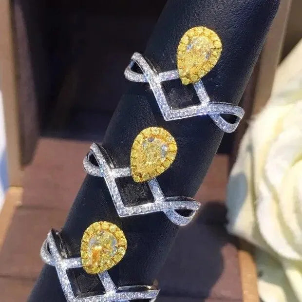 18K Gold Natural Diamond Ring | Elegant Gemstone Engagement & Wedding Band | Perfect for Anniversaries, Parties & Special Occasions | Luxury Fine Jewelry 2023